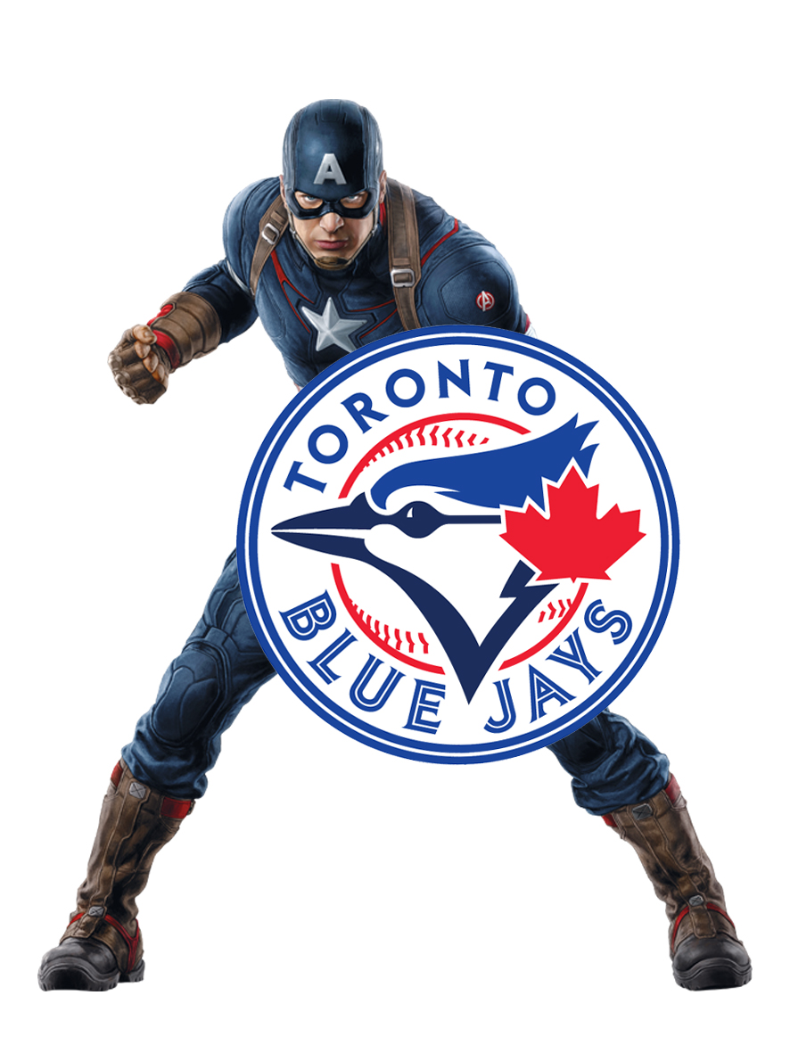 Toronto Blue Jays Captain America Logo vinyl decal